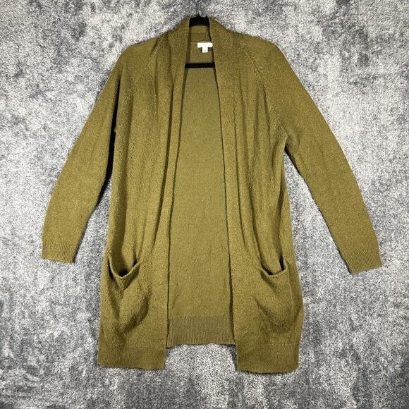 BP. Sweaters - BP Sweater Womens Small Olive Green Open Front Cardigan Pockets Longline Knit
